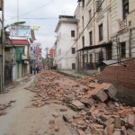 Earthquake 24April 2015 - road to our hotel, Thamel 18