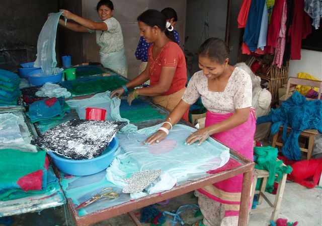Felt making in Kathmandu for Nepal Leprosy Trust